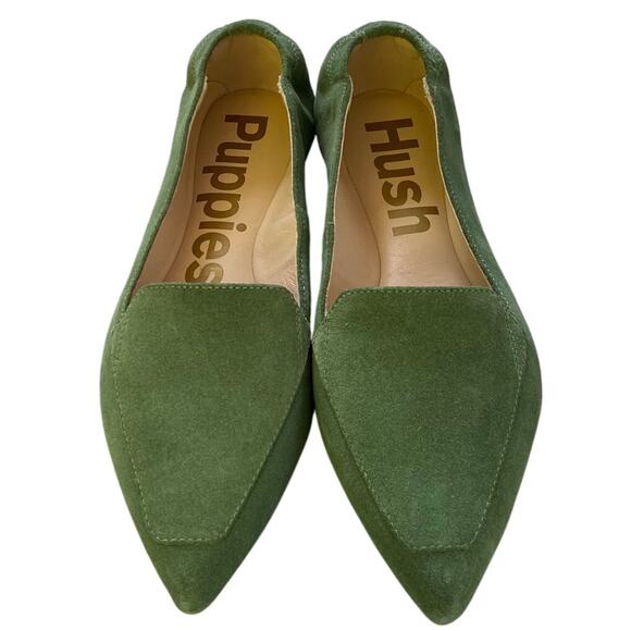 Hush Puppies "Hazel Pointe" Women's Flats, Soft Sage Suede, Size 7, #HPW10249 - Picture 1 of 9